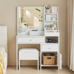 Metro Lane With Light Lulb 130 cm H x 87 cm W x 36 cm D Dressing Table 36x87cm