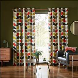 Orla Kiely Multi Stem Lined Eyelet Curtains 229 W x 137 D cm