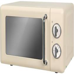 Corrigan Studio 17 L 700 W Cream Compact Retro Solo Manual Microwave