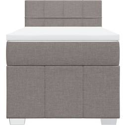 vidaXL Ramsäng Med Madrass 80x200 cm Taupe Kontinentalsäng