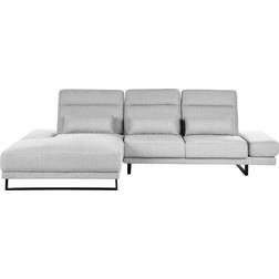 Beliani Right Hand Corner Polyester Upholstery Steel Legs Adjustable Armrests Sofa