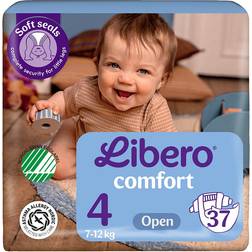 Libero Comfort Åbne Bleer Str 4 7-12 kg 37 stk