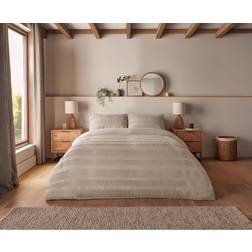 Silentnight Supersoft Textured Set - Duvet Cover Beige, Natural