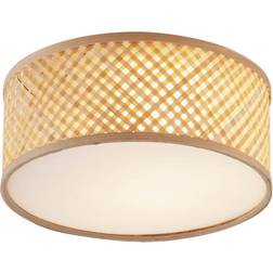 QAZQA Orientalisk Bambutaklampa Natur 30 cm - Tremmo Takplafond