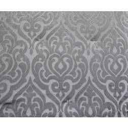 Rosdorf Park Luxury Soft Infinity Velvet Quilted Bedding Set Chenille Floral Design With Pillow Shams - Bedspread Silver
