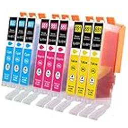 Jhaan 550XL 551XL bläckpatron kompatibel med Canon 550 551XL för PIXMA IP7250 MX925 MX725 MG550 MG5650 MG7550 MG6650 MG5450 MG6350 MG6450 MG7150