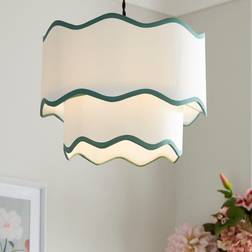 Dunelm Mochi 2 Tier Lamp Moss Green Shade 30cm