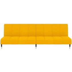 vidaXL Bäddsoffa 2-Sits Gul Sammet Soffa 200cm 2-sits