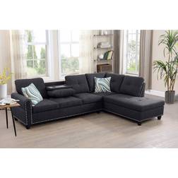 Ebern Designs Sectional Lexilynn 97.2" Modular Sofa 97.2" 2pcs 4 Seater
