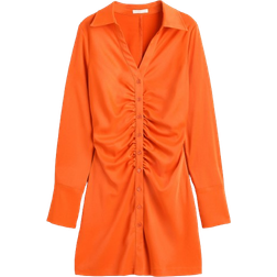 H&M Draped Crêpe Dress - Orange