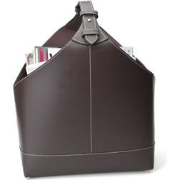Ørskov Mørk Brun Med Hvide Syninger Magasinholder 34x17cm