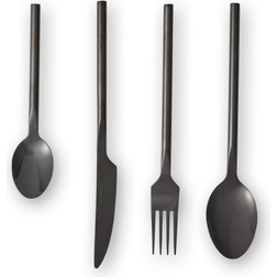 Dunelm Montreal Black 16 Cutlery Set 16pcs