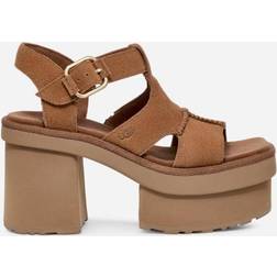 UGG New Heights Platform T-Strap - Chestnut