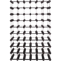 mensolas Sortbejdset Fyrretræ 60 Flasker Vinreol 60.5x89cm