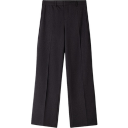 Bershka wide leg tailored trousers in charcoal-Grey