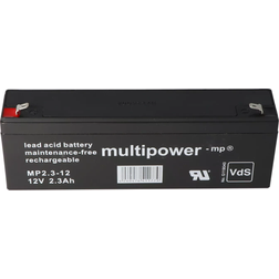 Multipower MP2.3-12 Blei Akku, 4,8mm Faston Stecker, früher MP2,2-12