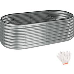 tectake Flormma 942 L Galvaniseret 200x100x60 cm Højbed