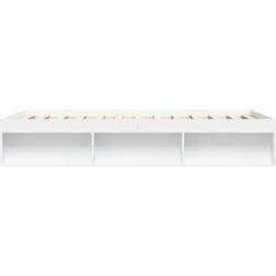 vidaXL Utan Madrass Gammalt Trä 150x200 cm Sängram 153x203cm