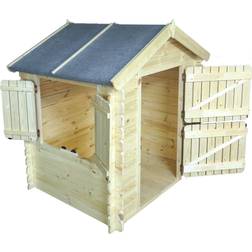 Timbela Trädgårdsskjul För Barn 1,1 m2 Lekhus Med Golv L146 x B112 x A143 cm