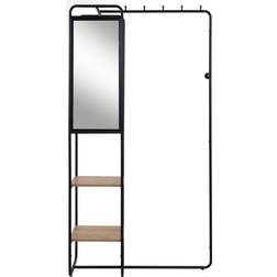 CaliCosy Garderobe Aus Lackiertem Metall Mit 6 Haken H185 cm Kleiderhaken 100cm