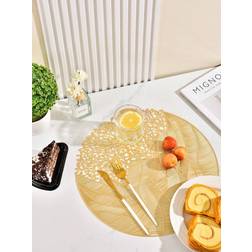 Shein PVC Tischset für Küchentisch Drinnen Outdoor Platzdeckchen Gold (38x38cm)