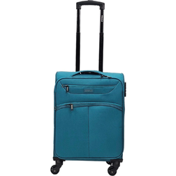Infinity Leather Unisex Lightweight Soft Cabin 4 Wheel Luggage Travel TSA Bag One Size