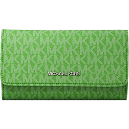 Michael Kors Jet Set Large Signature Logo Wallet - Green