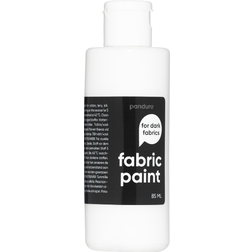 Panduro Fabric Paint 85 ml – hvid, dækkende tekstilfarve til mørkt stof