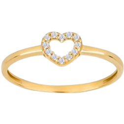 Siersbøl Heart Ring - Gold/Transparent