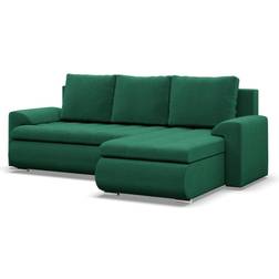 Mebligo Mebligo Ecksofa Dunkelblau Sofa 230cm 3-Sitzer