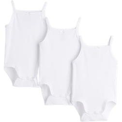 H&M Baby White 3-pack cotton bodysuits