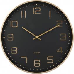 Karlsson Elegance Glow 40 cm Guld Og Sort Vægur 40cm