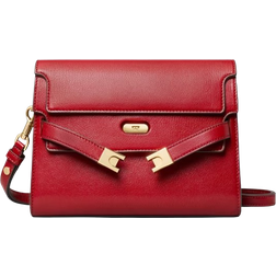 Tory Burch Lee Radziwill Textured Shoulder Bag - Ruby