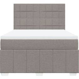 vidaXL mit Matratze 140x200 cm Taupe Boxspringbett