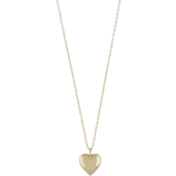 Snö of Sweden Brooklyn Heart Pendant Necklace Plain Gold