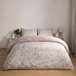 OHS Tropical Leaf Duvet Cover White, Natural (230x220cm)