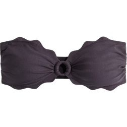 H&M Padded Bandeau Bikini Top - Dark Grey