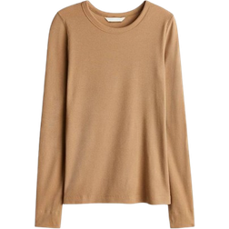 H&M Ribbed Shirt - Dark Beige