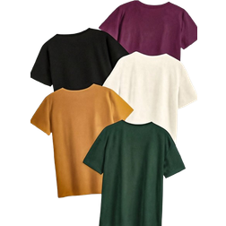Shein Relaxiva Plus Size Round Neck Short Sleeve Solid Color T-Shirt