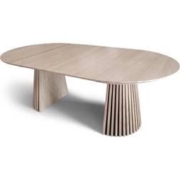 Måne Lamel M. Tillægsplader - Hvidlakeret Eg Ø120-165-210 cm Spisebord 120x210cm