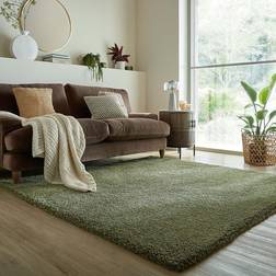 Dunelm Cosy Soft Shaggy Square Green 200x200cm