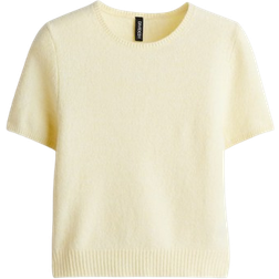 H&M Fine-Knit T-Shirt - Yellow