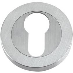 Fulton & Bray Euro Profile Escutcheon Satin Chrome 5cm H x 5cm W x 0.8cm D 1pcs 8x50mm