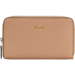 Coach Medium Id Zip Wallet - Gold/Taupe