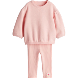 H&M 2-Piece Sweatshirt and Leggings Set - Pink