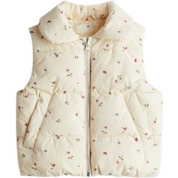 H&M Flicka Pufferväst Med Tryck - Beige
