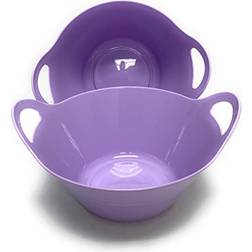 Mintra Home Plastic Bowls with Handles 2 Pack Large 4.5L Serving Bowl 2pcs