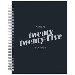 Rileys & Co 2025 Diagonal Weekly Planner 6 x 8-Inches Black