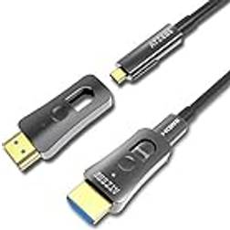 Atzebe HDMI Fiberkabel 15 m 4K 2.0 Stöder 15.2m