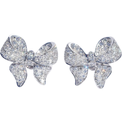 Shein Cubic Zirconia Bow Stud Earrings